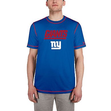 Men's New Era  Royal New York Giants Third Down Puff Print T-Shirt