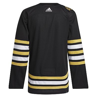 Men's adidas  Black Boston Bruins 100th Anniversary Primegreen Authentic Jersey