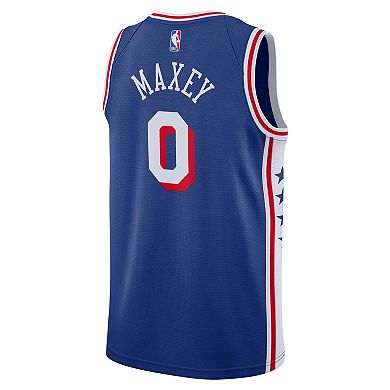 Unisex Nike Tyrese Maxey Royal Philadelphia 76ers Swingman Jersey - Icon Edition