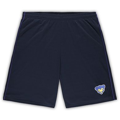 Men's Profile Navy Chicago Cubs Big & Tall Cooperstown Collection Mesh Shorts