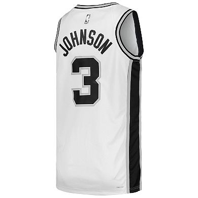 Unisex Nike Keldon Johnson White San Antonio Spurs Swingman Jersey - Association Edition