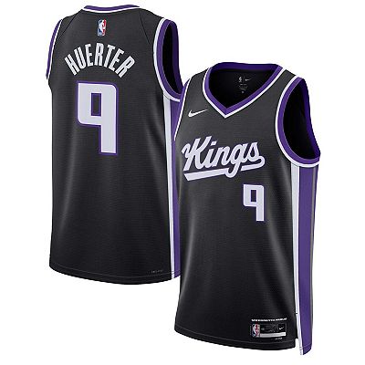 Unisex Nike Kevin Huerter Black Sacramento Kings Swingman Jersey Association Edition