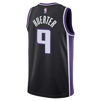 Unisex Nike Kevin Huerter Black Sacramento Kings Swingman Jersey - Icon Edition