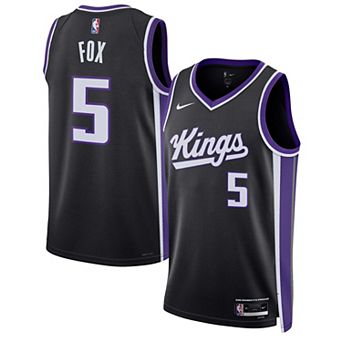 Unisex Nike De'Aaron Fox Black Sacramento Kings Swingman Jersey - Association Edition