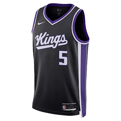 Unisex Nike De'Aaron Fox Black Sacramento Kings Swingman Jersey - Icon Edition