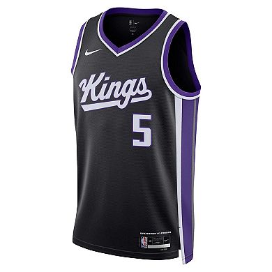 Unisex Nike De'Aaron Fox Black Sacramento Kings Swingman Jersey - Association Edition