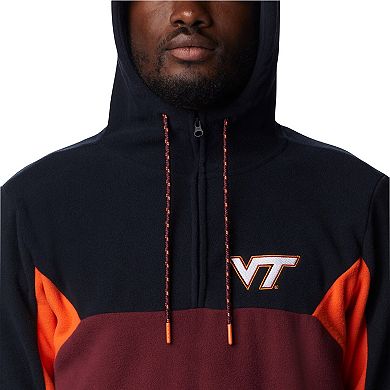 Men's Columbia Maroon Virginia Tech Hokies Lodge Quarter-Zip Hoodie