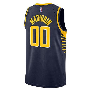 Unisex Nike Bennedict Mathurin Navy Indiana Pacers Swingman Jersey - Association Edition