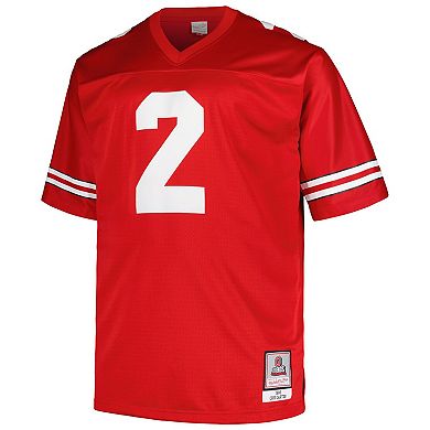 Men's Mitchell & Ness Cris Carter Scarlet Ohio State Buckeyes Big & Tall Legacy Jersey