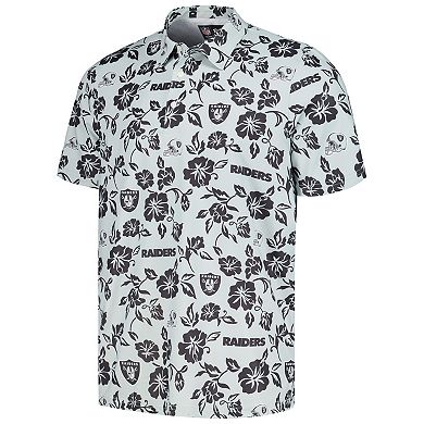 Men's Reyn Spooner Silver Las Vegas Raiders Pua Performance Polo