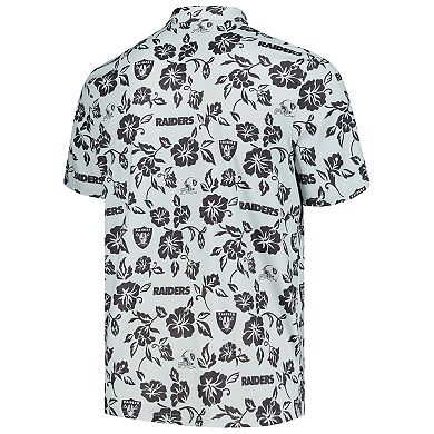 Men's Reyn Spooner Silver Las Vegas Raiders Pua Performance Polo