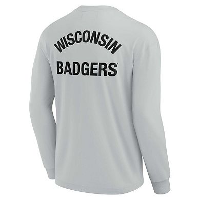 Unisex Fanatics Signature Gray Wisconsin Badgers Super Soft Long Sleeve T-Shirt
