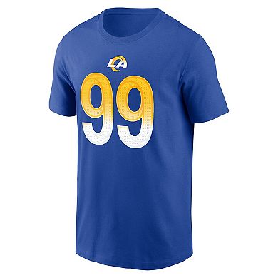 Men's Nike Aaron Donald Royal Los Angeles Rams Player Name & Number T-Shirt