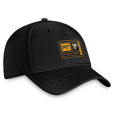 Men's Fanatics Branded  Black Pittsburgh Penguins Authentic Pro Training Camp Flex Hat