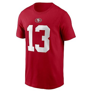 Men's Nike Brock Purdy Scarlet San Francisco 49ers Player Name & Number T-Shirt