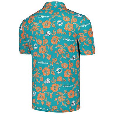 Men's Reyn Spooner Aqua Miami Dolphins Pua Performance Polo