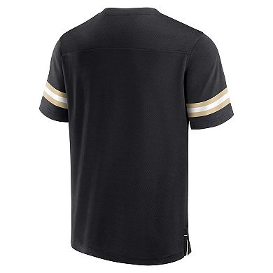Men's Fanatics Branded  Black New Orleans Saints Jersey Tackle V-Neck T-Shirt