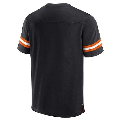 Men's Fanatics Branded Black Cincinnati Bengals Jersey Tackle V-Neck T-Shirt