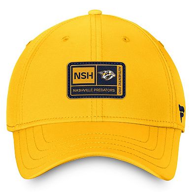 Men's Fanatics Branded  Gold Nashville Predators Authentic Pro Training Camp Flex Hat
