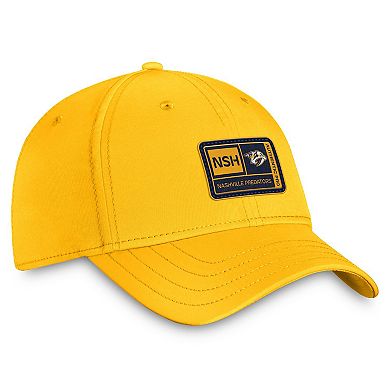 Men's Fanatics Branded Gold Nashville Predators Authentic Pro Training Camp Flex Hat