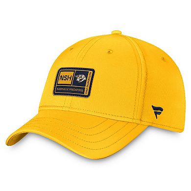 Men's Fanatics Branded  Gold Nashville Predators Authentic Pro Training Camp Flex Hat