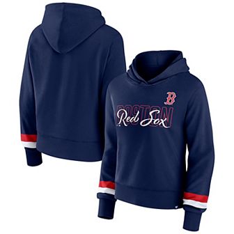 Women's Fanatics Branded Navy Boston Red Sox Over Under Pullover Hoodie