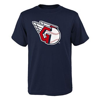 Youth Navy Cleveland Guardians Logo Primary Team T-Shirt