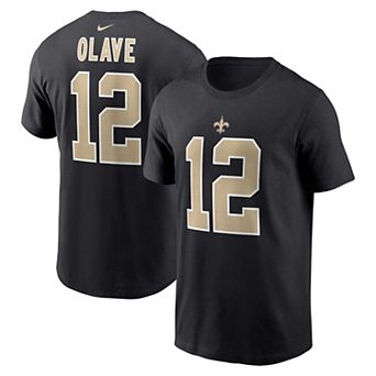 Men's Nike Chris Olave Black New Orleans Saints Player Name & Number T-Shirt