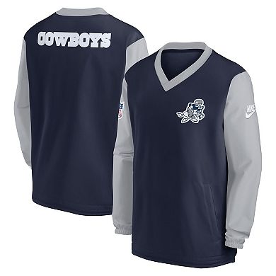 Men's Nike  Navy Dallas Cowboys 2023 Sideline V-Neck Pullover Windshirt
