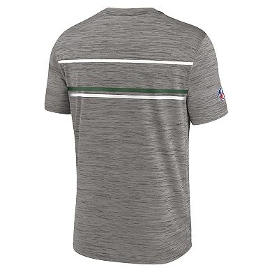 Men's Nike Heather Charcoal New York Jets Legacy Sideline Performance T ...