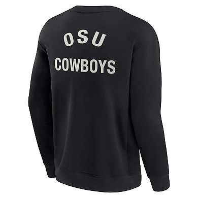 Unisex Fanatics Signature Black Oklahoma State Cowboys Super Soft Pullover Crew Sweatshirt