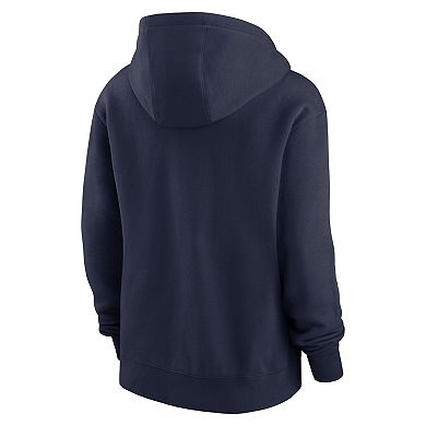 Women's Nike Navy Denver Broncos Wordmark Club Fleece Pullover Hoodie