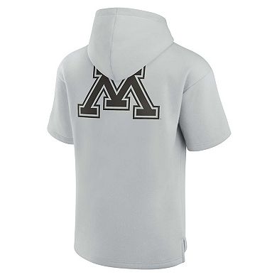Unisex Fanatics Signature Gray Minnesota Golden Gophers Super Soft Fleece Short Sleeve Pullover Hoodie