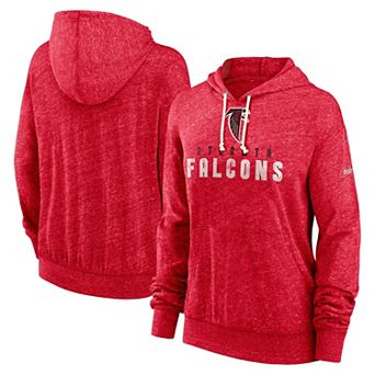 Women's Nike Red Atlanta Falcons Rewind Gym Vintage Pullover Hoodie