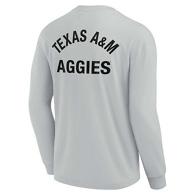 Unisex Fanatics Signature Gray Texas A&M Aggies Super Soft Long Sleeve T-Shirt