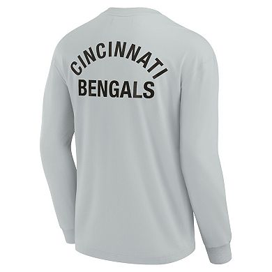 Unisex Fanatics Signature Gray Cincinnati Bengals Super Soft Long Sleeve T-Shirt
