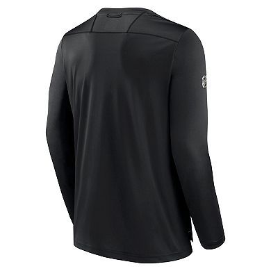Men's Fanatics Branded  Black San Jose Sharks Authentic Pro Long Sleeve T-Shirt
