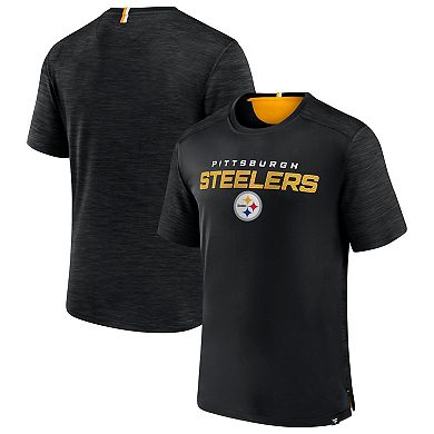 Men's Fanatics Branded Black Pittsburgh Steelers Defender Evo T-Shirt