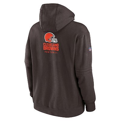 Men s Nike Brown Cleveland Browns Sideline Club Fleece Pullover Hoodie