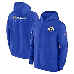 Men's Starter Royal/Gray Los Angeles Rams Extreme Throwback Full-Zip Hoodie