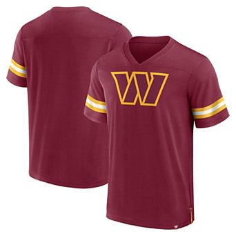 Men's Fanatics Branded Burgundy Washington Commanders Jersey Tackle V-Neck T-Shirt