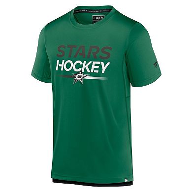 Men's Fanatics Branded  Kelly Green Dallas Stars Authentic Pro Tech T-Shirt