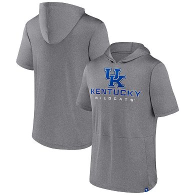 Men's Fanatics Branded Heather Gray Kentucky Wildcats Modern Stack Hoodie T-Shirt