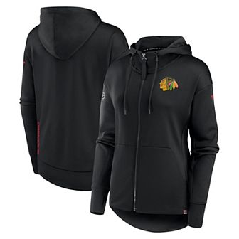 Women's Fanatics Branded Black Chicago Blackhawks Authentic Pro Scuba Full-Zip Hoodie
