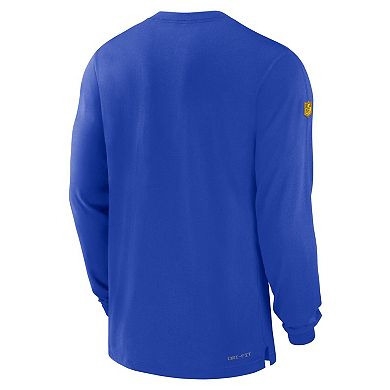 Men's Nike Royal Los Angeles Rams 2023 Sideline Performance Long Sleeve T-Shirt