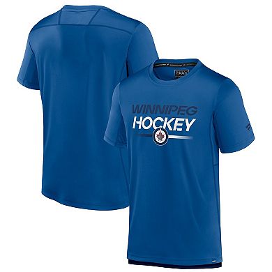 Men's Fanatics Branded Blue Winnipeg Jets Authentic Pro Tech T-Shirt
