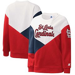 Women's Fanatics Branded Red St. Louis Cardinals Simplicity Crossover  V-Neck Pullover Hoodie