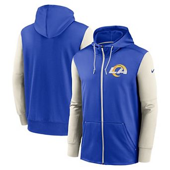 Men's Nike Royal Los Angeles Rams Performance Full-Zip Hoodie