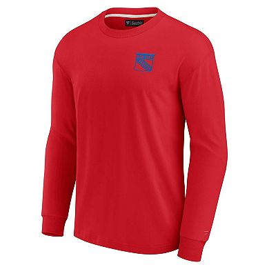 Unisex Fanatics Signature  Red New York Rangers Super Soft Long Sleeve T-Shirt