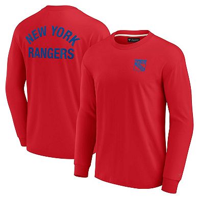 Unisex Fanatics Signature  Red New York Rangers Super Soft Long Sleeve T-Shirt